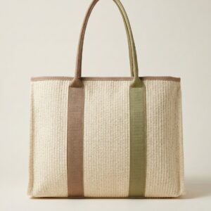 Bolso shopper rafia bicolor