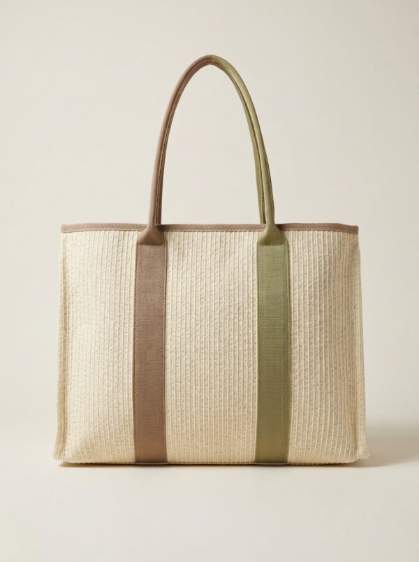 Bolso shopper rafia bicolor