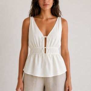 Top Mallorca blanco - modelo dos lazos