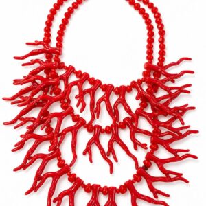 Collar coral rojo