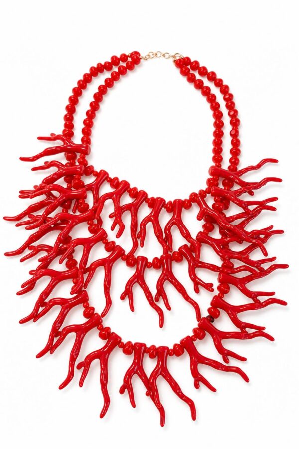 Collar coral rojo