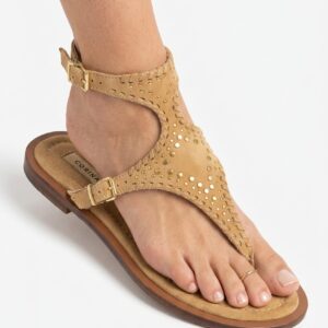 Sandalia boho ante camel