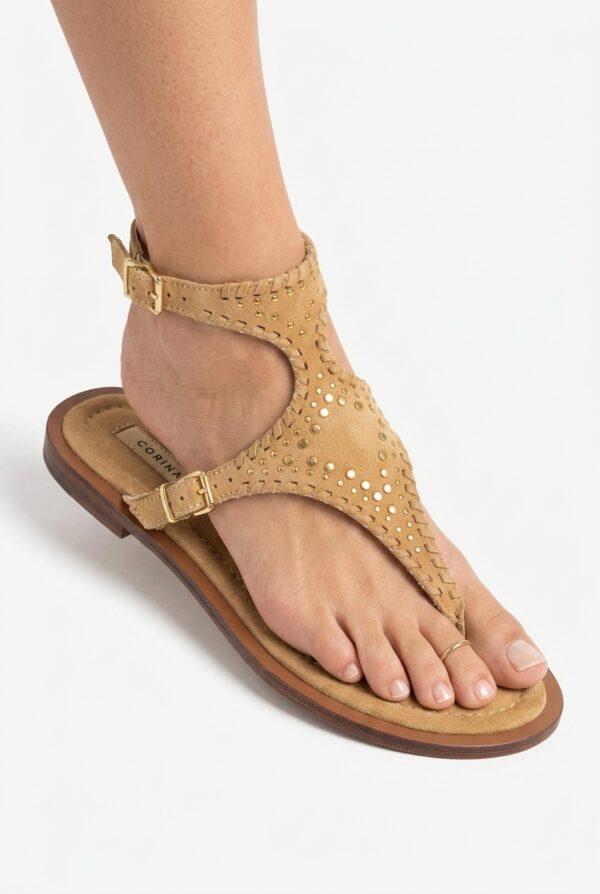 Sandalia boho ante camel