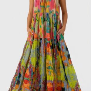 Vestido boho multicolor