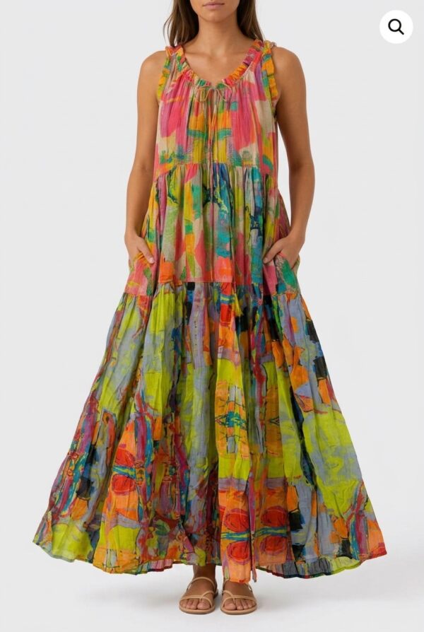 Vestido boho multicolor