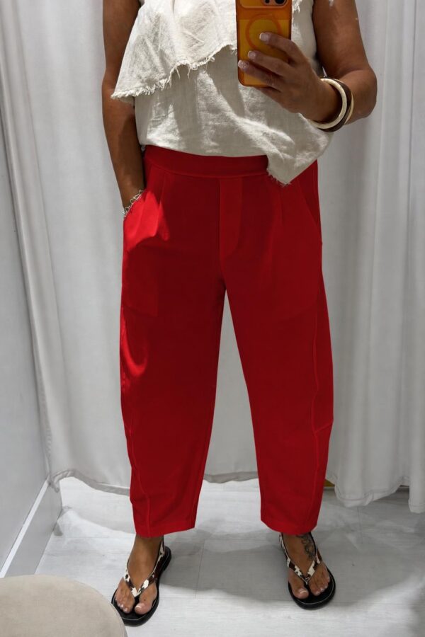 Pantalón balloon elástico - Rojo