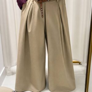 Pantalón Duna de pierna ancha en tono beige