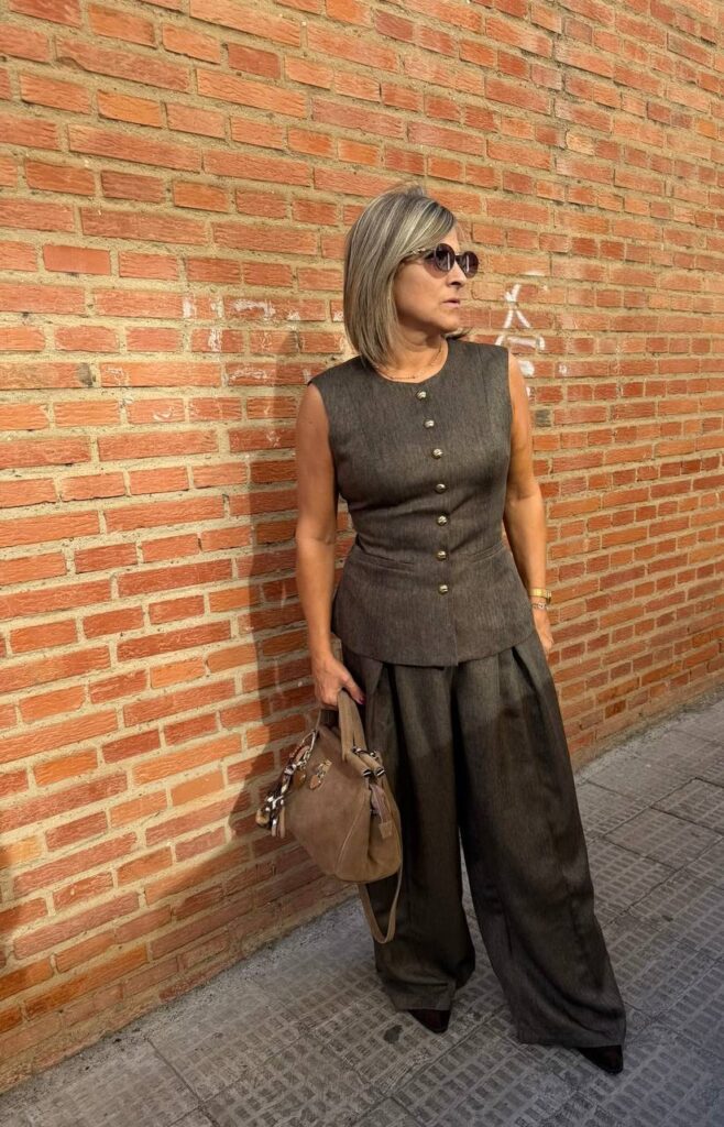 Conjunto Valentina marrón jaspeado - foto 1